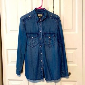 Express Boyfriend Chambray Tunic